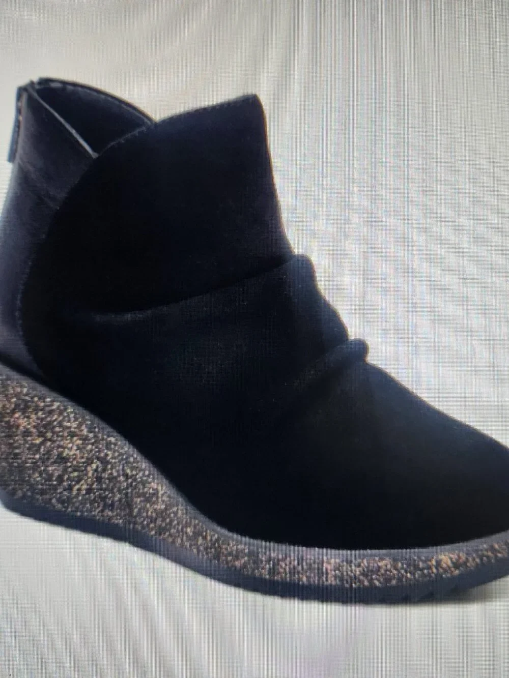 Aetrex Suede Leather Wedge Ankle Boots. NIB. Size EU 36/US 6-6.5